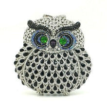 Load image into Gallery viewer, Fashion design clutch women evening party bag diamonds owl bird shape