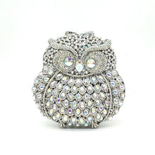 Load image into Gallery viewer, Fashion design clutch women evening party bag diamonds owl bird shape