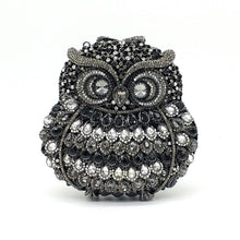 Load image into Gallery viewer, Fashion design clutch women evening party bag diamonds owl bird shape