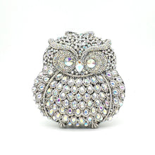 Load image into Gallery viewer, Fashion design clutch women evening party bag diamonds owl bird shape
