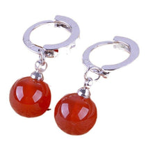 Load image into Gallery viewer, Fashion earrings women natural black red onyx  earings fashion jewelry - Sophornlilly