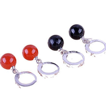 Load image into Gallery viewer, Fashion earrings women natural black red onyx  earings fashion jewelry - Sophornlilly