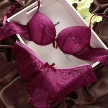 Load image into Gallery viewer, Fashion fashion lace sexy thin deep V neck push up underwear hot