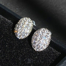 Load image into Gallery viewer, Fashion hollow out oval zircon copper  Earrings for women Simple and