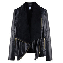 Load image into Gallery viewer, Fashion new Casual PU Leather Jacket Women Classic Zipper Short