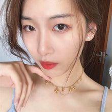 Load image into Gallery viewer, Fashion stainless steel letter gold cuban link chain necklace choker - Sophornlilly