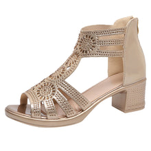 Load image into Gallery viewer, Fashion women shoes Rough With Open Toe Fish Mouth Sandals Retro Wild