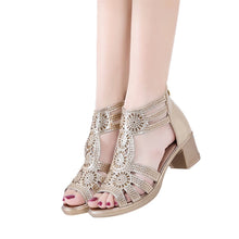 Load image into Gallery viewer, Fashion women shoes Rough With Open Toe Fish Mouth Sandals Retro Wild
