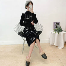 Load image into Gallery viewer, Fashionable Autumn Sweet Temperament Casual Knitted Dress Women