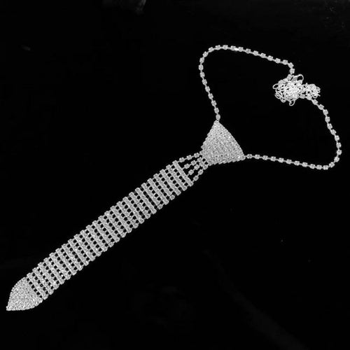 Fashionable and elegant necktie Necklace flash Rhinestone Long