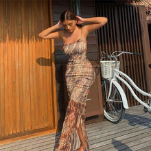 Load image into Gallery viewer, Summer Sexy Maxi Dress For Women Bodycon Backless Print - Sophornlilly