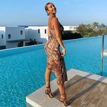 Load image into Gallery viewer, Summer Sexy Maxi Dress For Women Bodycon Backless Print - Sophornlilly