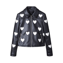 Load image into Gallery viewer, Faux leather PU Jacket Women Spring Autumn Vogue Motorcycle Jacket