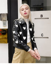 Load image into Gallery viewer, Faux leather PU Jacket Women Spring Autumn Vogue Motorcycle Jacket