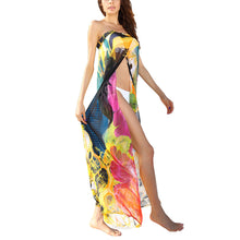 Load image into Gallery viewer, Female Beach Dress Tie Dyed Sleeveless Strapless Long Dress Bikini