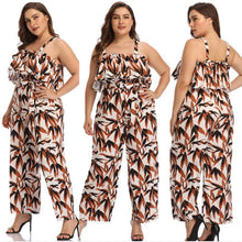 Load image into Gallery viewer, Female Fashion Digital Printed  Ruffles Jumpsuits Spaghetti - Sophornlilly