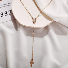 Load image into Gallery viewer, Female Necklaces For Women Women's Golden Cross Necklace Ordinary
