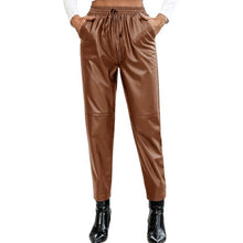 Load image into Gallery viewer, Drawstring Trousers Solid Color High Elastic Waist