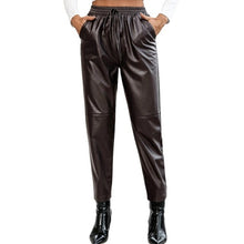Load image into Gallery viewer, Drawstring Trousers Solid Color High Elastic Waist