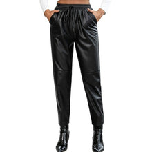 Load image into Gallery viewer, Drawstring Trousers Solid Color High Elastic Waist