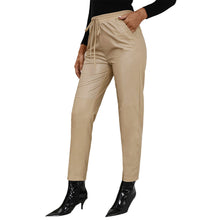 Load image into Gallery viewer, Drawstring Trousers Solid Color High Elastic Waist