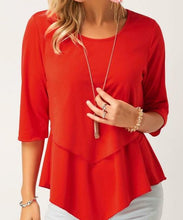 Load image into Gallery viewer, Summer Casual blouse Solid Half Casual Spliced Top
