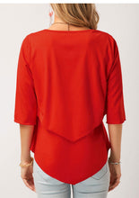 Load image into Gallery viewer, Summer Casual blouse Solid Half Casual Spliced Top