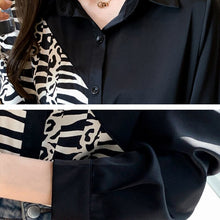 Load image into Gallery viewer, New Zebra Patchwork Single breasted Loose Long sleeved