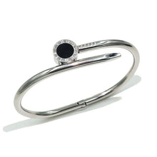 Load image into Gallery viewer, Fine Jewelry Black Round Bangle Roman Numerals Bracelet