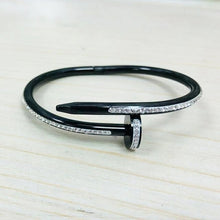 Load image into Gallery viewer, Fine Jewelry Black Round Bangle Roman Numerals Bracelet