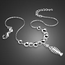 Load image into Gallery viewer, Fish Bone Pendant Anklets Sterling silver Women Foot