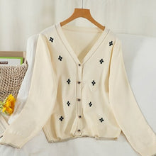Load image into Gallery viewer, New Autumn Winter Women Casual Loose Floral V neck