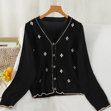 Load image into Gallery viewer, New Autumn Winter Women Casual Loose Floral V neck