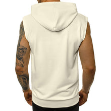 Load image into Gallery viewer, Men Tank Top Zippered Hooded Vests Sleeveless