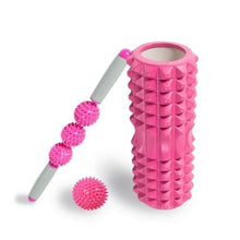 Load image into Gallery viewer, Fitness Pilates Foam Roller Blocks Suit Yoga Column Massage Relax Ball - Sophornlilly