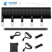 Load image into Gallery viewer, Fitness Resistance Rubber Band Yoga Elastic Band Upgrade Training Bar - Sophornlilly