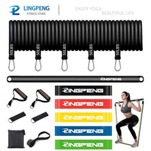 Load image into Gallery viewer, Fitness Resistance Rubber Band Yoga Elastic Band Upgrade Training Bar - Sophornlilly