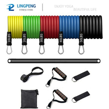 Load image into Gallery viewer, Fitness Resistance Rubber Band Yoga Elastic Band Upgrade Training Bar - Sophornlilly