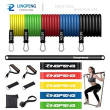 Load image into Gallery viewer, Fitness Resistance Rubber Band Yoga Elastic Band Upgrade Training Bar - Sophornlilly