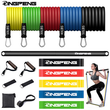 Load image into Gallery viewer, Fitness Resistance Rubber Band Yoga Elastic Band Upgrade Training Bar - Sophornlilly