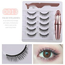 Load image into Gallery viewer, Five Pairs Of 3D Magnetic Eyelashes Eyeliner Liquid False Eyelashes