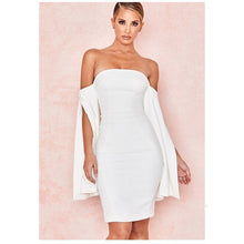 Load image into Gallery viewer, Flare Sleeve Dew Shoulder Short Mermaid Off the Shoulder Party Wear