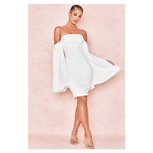 Load image into Gallery viewer, Flare Sleeve Dew Shoulder Short Mermaid Off the Shoulder Party Wear