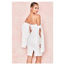 Load image into Gallery viewer, Flare Sleeve Dew Shoulder Short Mermaid Off the Shoulder Party Wear