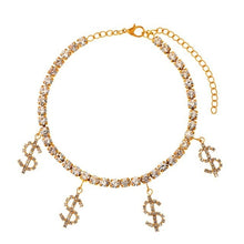 Load image into Gallery viewer, Dollar Sign Pendant Anklet