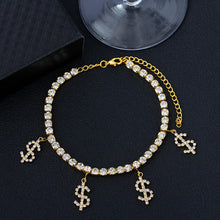 Load image into Gallery viewer, Dollar Sign Pendant Anklet