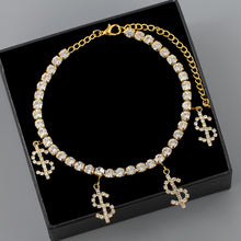 Load image into Gallery viewer, Dollar Sign Pendant Anklet