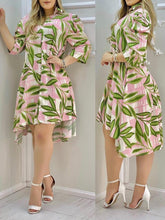 Load image into Gallery viewer, Floral Print Button Design Shirt Dress Long Sleeve Casual