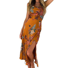 Load image into Gallery viewer, Floral Print Sleeveless Spaghetti Strap Long Dress Summer Women Sexy - Sophornlilly