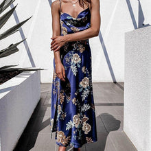 Load image into Gallery viewer, Floral Print Sleeveless Spaghetti Strap Long Dress Summer Women Sexy - Sophornlilly